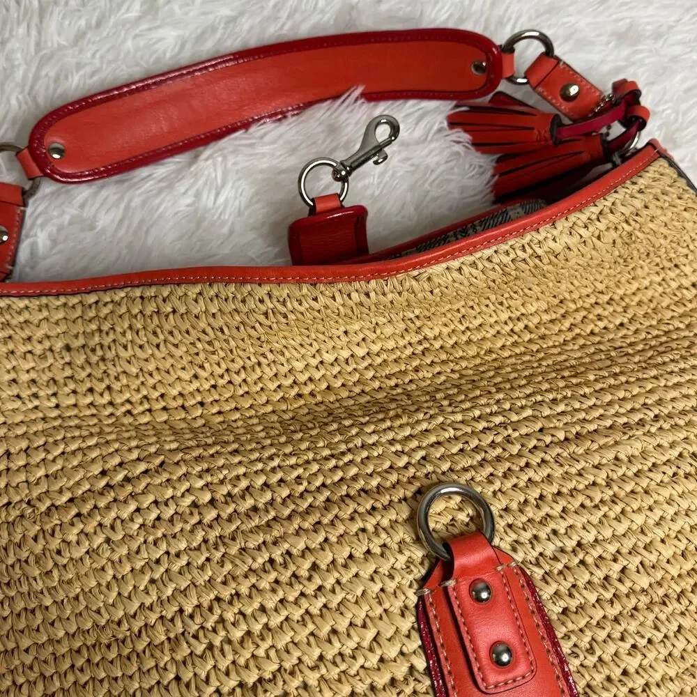 NWT COACH Straw Dogleash 22906 Hobo Shoulder Bag